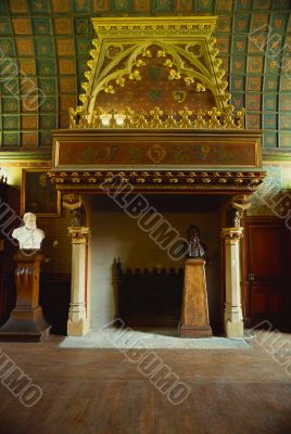 grand fireplace. interior