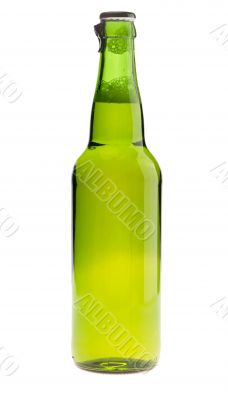 bottle of lager beer. Isolated with clipping path