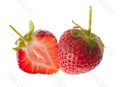 fresh tasty strawberry on white background