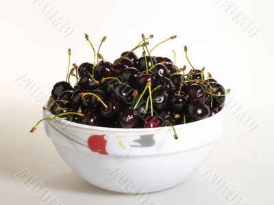 sweet cherry on the table with shadows