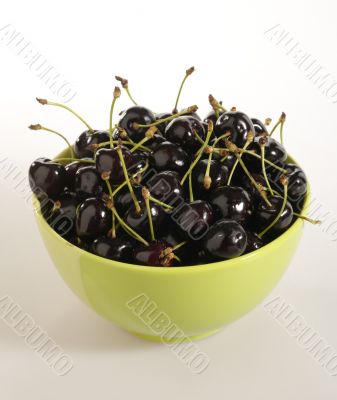 sweet cherry on the table with shadows