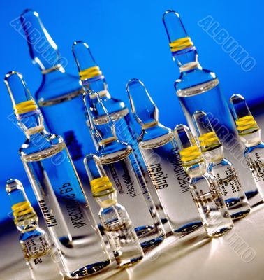 Ampoules. Medicine equipment