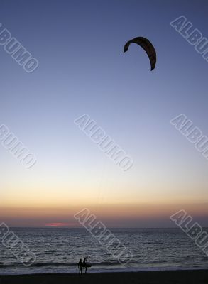 Paragliders Sunset