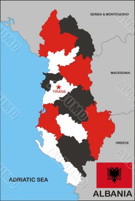 Albania Political Map