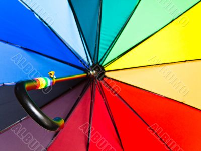 multicolored opened umbrella multicolored opened umbrella