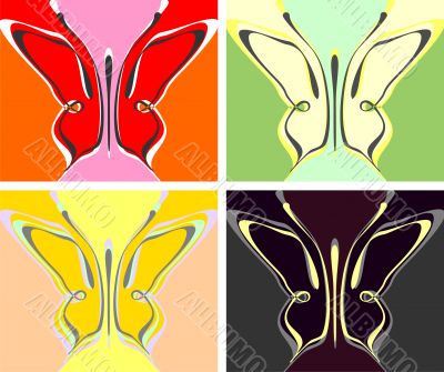 Butterfly abstract pattern - vector background