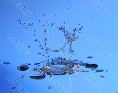 Jumping Splash. Water background