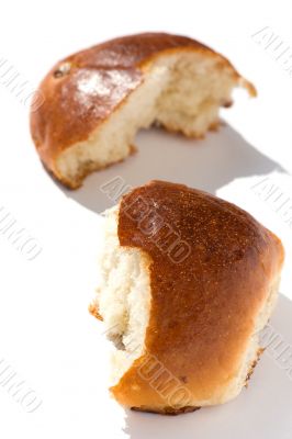 bun with sultana closeup bun with sultana closeup
