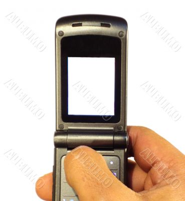black phone with blank display black phone with blank display