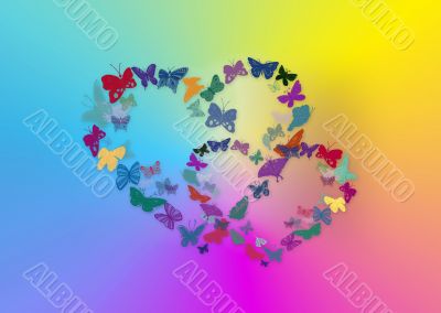 Heart from butterflies Heart from butterflies