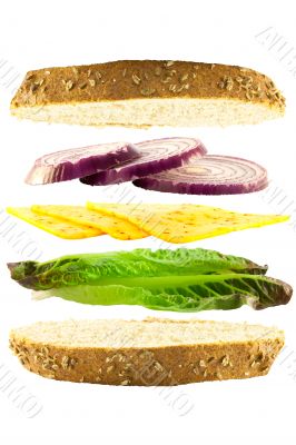 Cheese and Onion Layered Sandwich