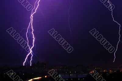 Thunderstorm with lightning