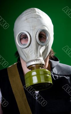 man in gas-mask