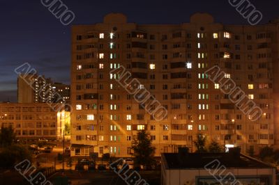 Moscower house at night Moscower house at night
