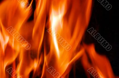 Burning fire close-up, may be used as background