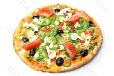 pizza / white background