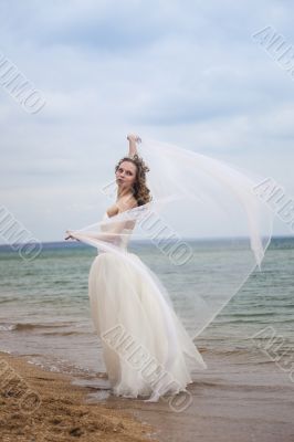 beautiful bride dancing on the beach beautiful bride dancing on the beach