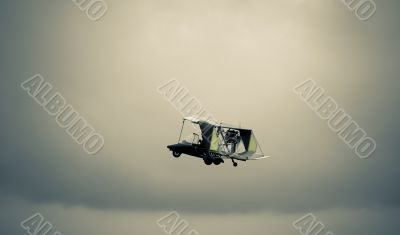 antique biplane