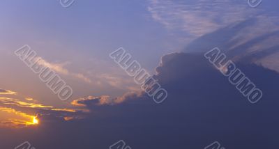 Clouds on sky / sunset panorama
