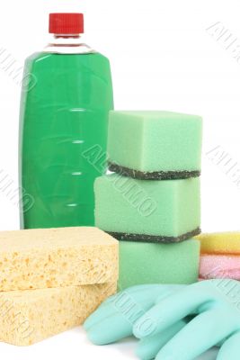 Variety of cleaning products