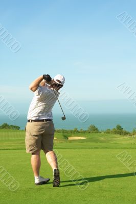 Golfer on the green