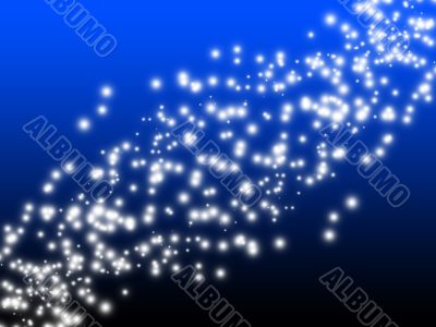 Abstract blue background with particles