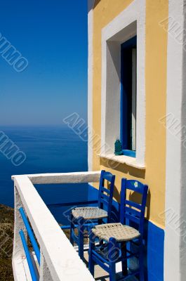 Blue balcony