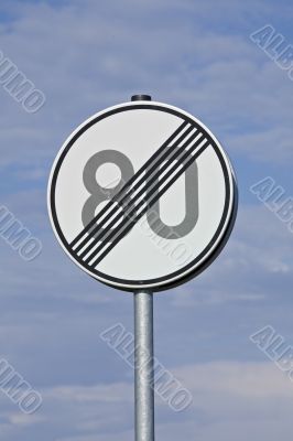 german speed limit traffic sign