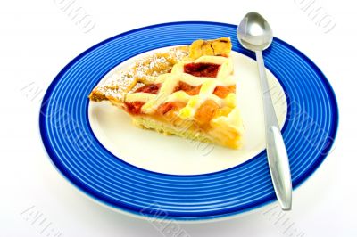 Slice of Apple and Strawberry Pie