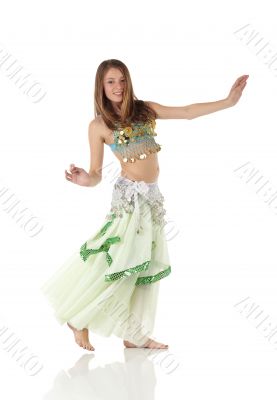 Young belly dancing girl