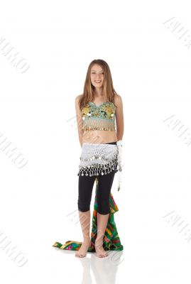 Young belly dancing girl