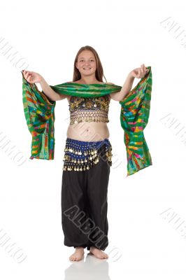 Young belly dancing girl