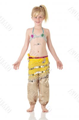 Young belly dancing girl