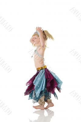 Young belly dancing girl