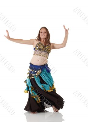 Young belly dancing girl