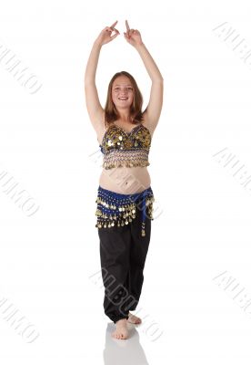 Young belly dancing girl