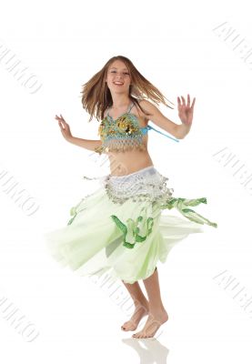 Young belly dancing girl