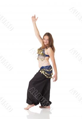 Young belly dancing girl