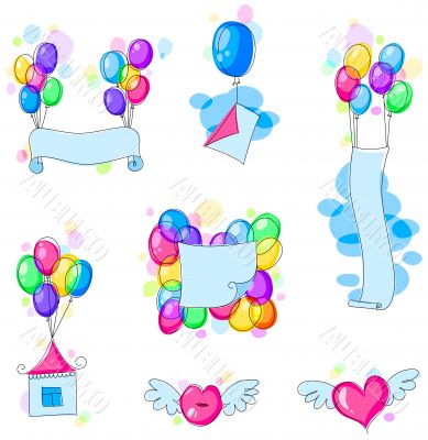 banners with balloons