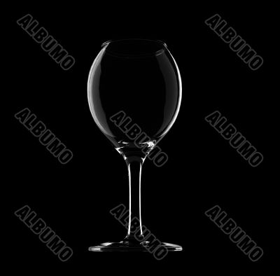 Empty wine glass