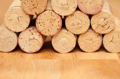Stack of Wine Corks