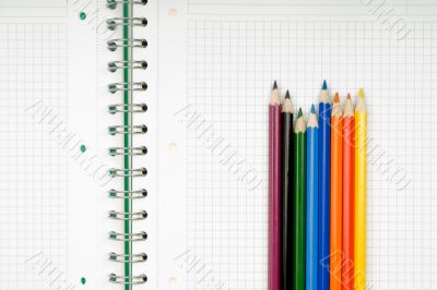 close up of notebook and pencil on white background with clipping path close up of notebook and pencil on white background with clipping path
