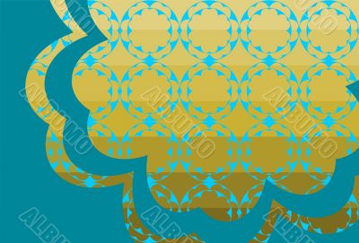 retro ornament turquoise retro ornament turquoise