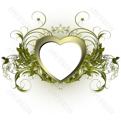 gold ornate heart