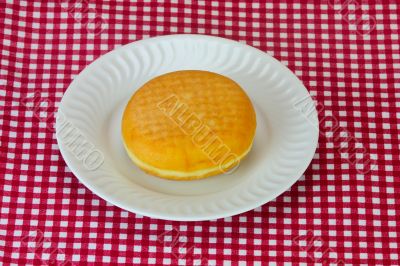 Cake on a white plate