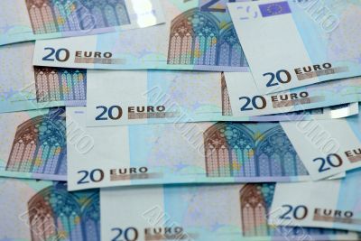 Euro banknotes money