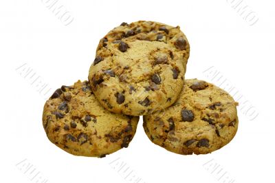 Some cookies isolated on a white background