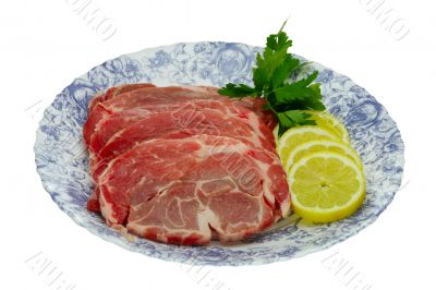 slices of fresh pork meat