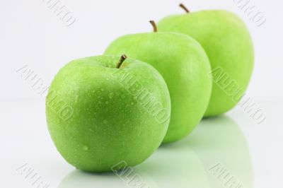 three apple isolated on white three apple isolated on white