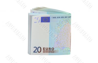 20 Euro banknotes, isolated